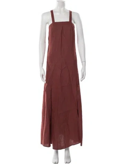 Pre-owned Forte Forte Linen Long Dress W/ Tags In Brown