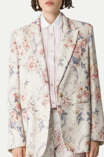Forte Forte Linen Longs Sleeve Jacket In Peonia In Neutral