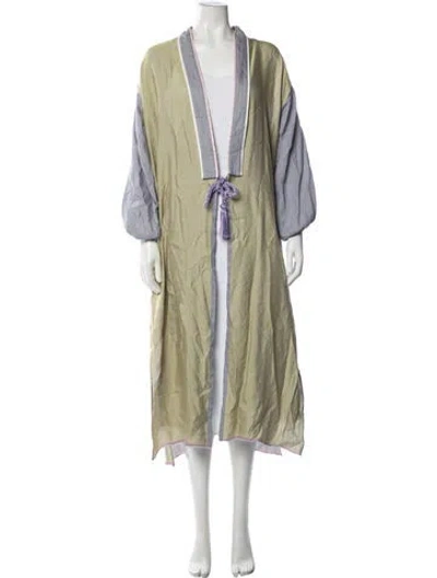 Pre-owned Forte Forte Linen Robe In Green