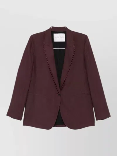 Forte Forte Linen Single Breasted Jacket Long Sleeves In Multi