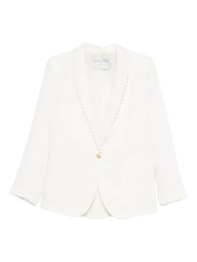 Forte Forte Linen Single-breasted Jacket In White