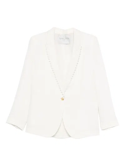 FORTE FORTE LINEN SINGLE-BREASTED JACKET