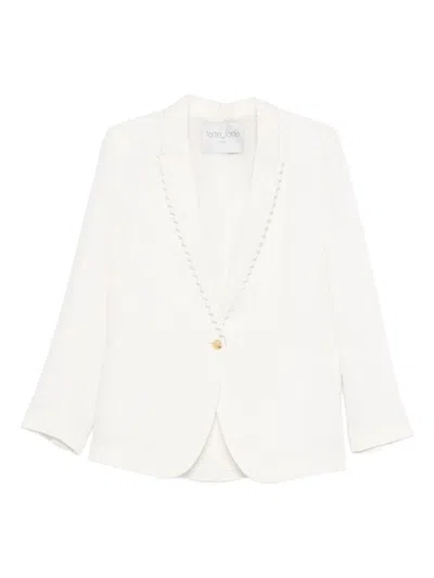 Forte Forte Linen Single-breasted Jacket In White