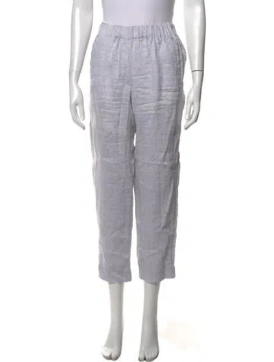 Pre-owned Forte Forte Linen Straight Leg Pants In Gray