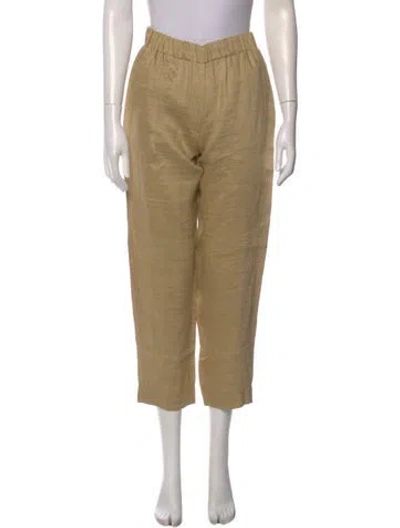 Pre-owned Forte Forte Linen Straight Leg Pants In Neutral