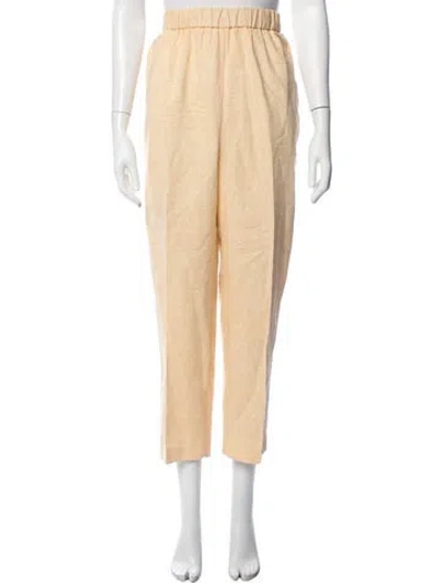 Pre-owned Forte Forte Linen Straight Leg Pants In Neutrals