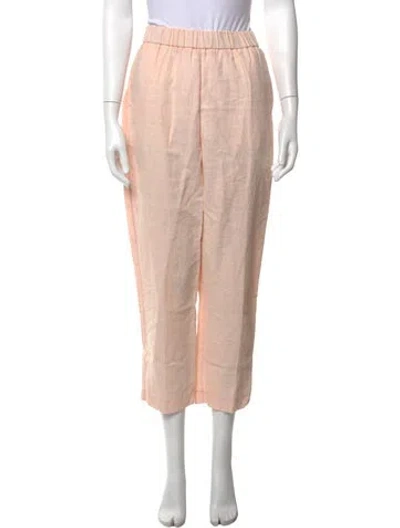 Pre-owned Forte Forte Linen Straight Leg Pants In Pink