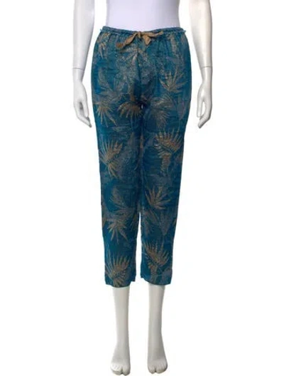 Pre-owned Forte Forte Linen Straight Leg Pants W/ Tags In Blue