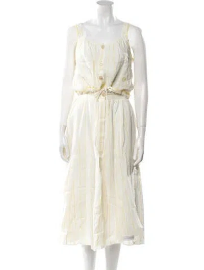 Pre-owned Forte Forte Linen Striped Skirt Set In Neutral