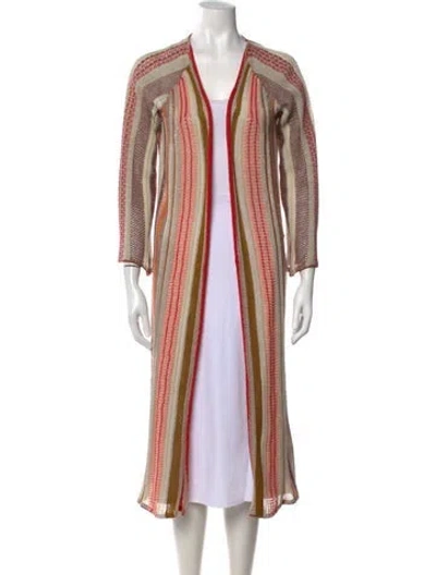 Pre-owned Forte Forte Linen Striped Sweater In Metallic/neutrals