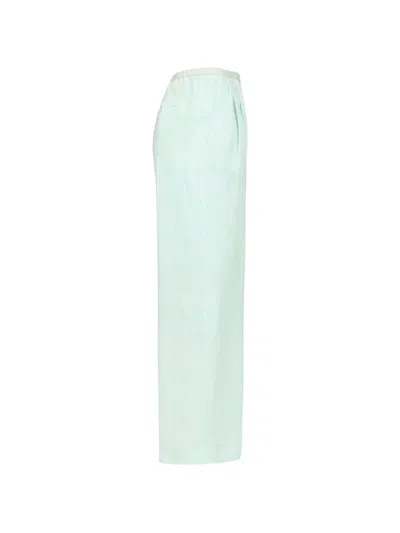Forte Forte Linen Tailored Trousers In Blue