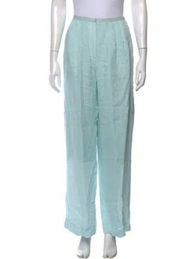 Pre-owned Forte Forte Linen Wide Leg Pants In Blue