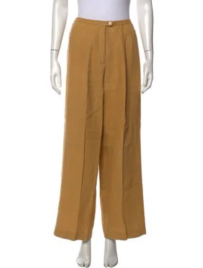 Pre-owned Forte Forte Linen Wide Leg Pants In Brown