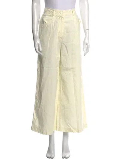 Pre-owned Forte Forte Linen Wide Leg Pants In Neutral