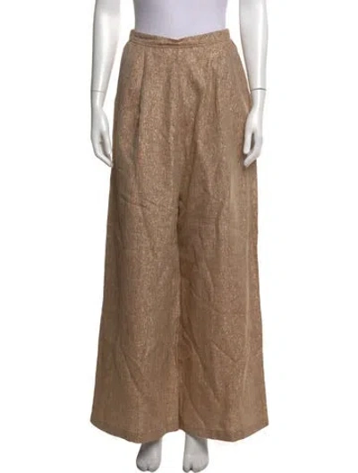 Pre-owned Forte Forte Linen Wide Leg Pants In Neutral
