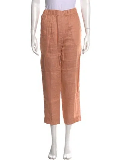 Pre-owned Forte Forte Linen Wide Leg Pants In Orange