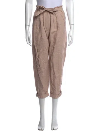 Pre-owned Forte Forte Linen Wide Leg Pants In Pink