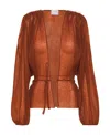 Forte Forte Logo Jacket In Brown