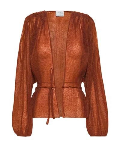 Forte Forte Logo Jacket In Brown