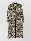 Forte Forte Long Animal Print Coat Featuring Pockets In Multi