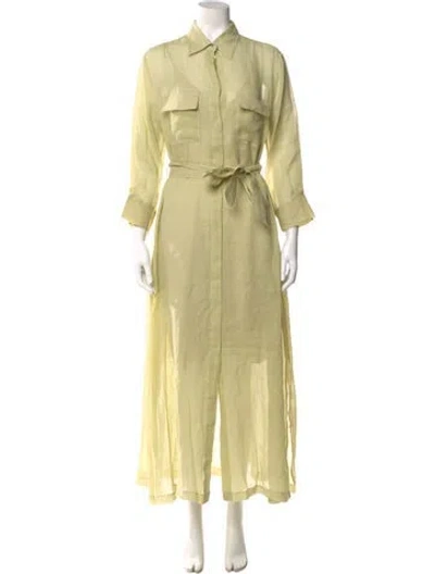 Pre-owned Forte Forte Long Dress In Yellow