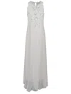 Forte Forte En Fleur Embroidery Popline And Georgette Dress In White