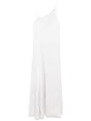 Forte Forte White Maxi Dress With Single Shoulder Strap In White