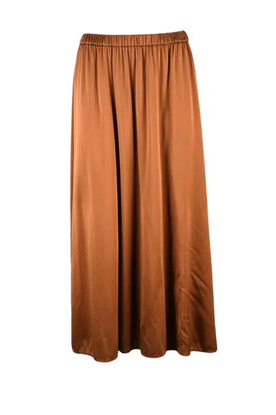 Forte Forte Long Satin Skirt - Brown