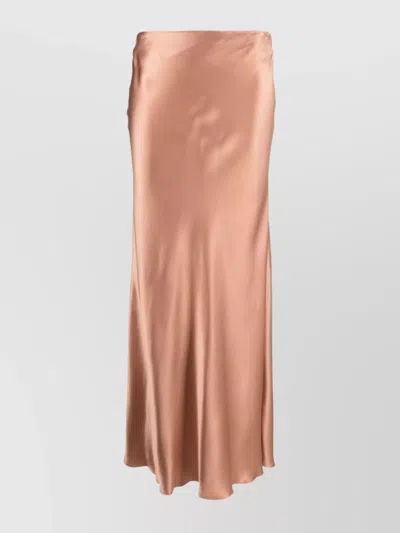 Forte Forte High-waisted Satin Straight Skirt In Pink
