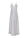 Forte Forte Women Long Silk Slip Dress In Gray