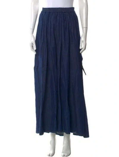 Pre-owned Forte Forte Long Skirt In Blue