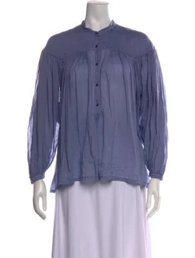 Pre-owned Forte Forte Long Sleeve Blouse In Blue