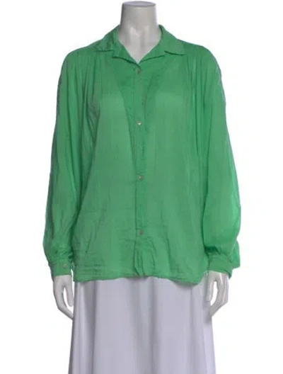 Pre-owned Forte Forte Long Sleeve Blouse In Green