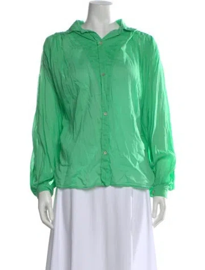 Pre-owned Forte Forte Long Sleeve Blouse In Green