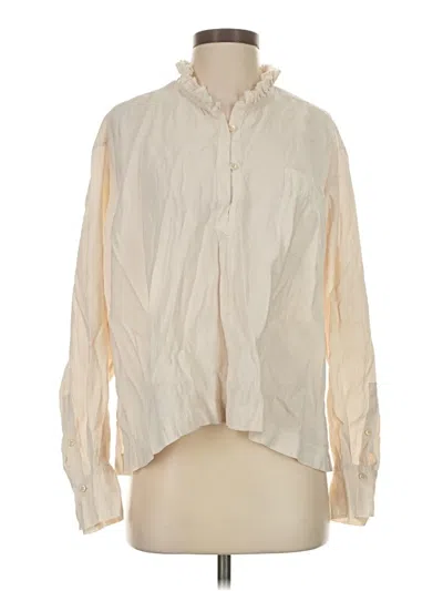 Pre-owned Forte Forte Long Sleeve Blouse In Ivory