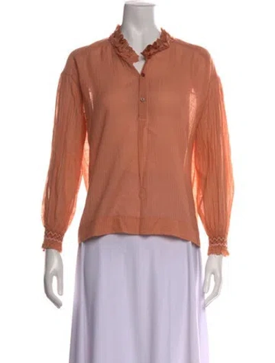 Pre-owned Forte Forte Long Sleeve Blouse In Orange