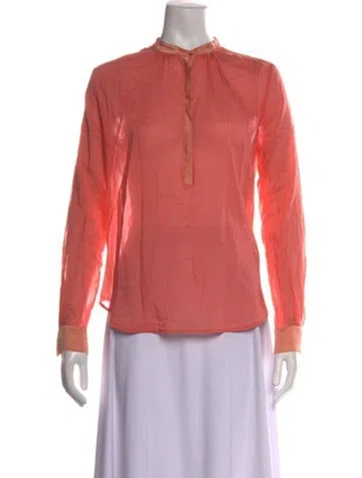 Pre-owned Forte Forte Long Sleeve Blouse In Pink