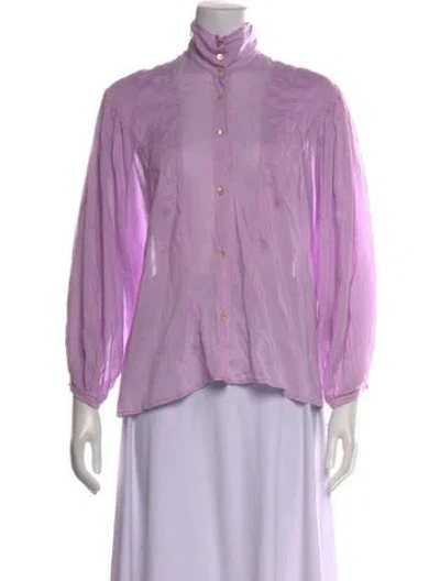 Pre-owned Forte Forte Long Sleeve Blouse In Purple