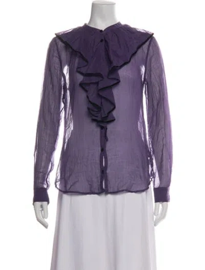 Pre-owned Forte Forte Long Sleeve Blouse In Purple