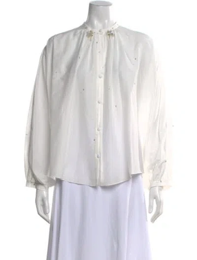 Pre-owned Forte Forte Long Sleeve Blouse W/ Tags In White