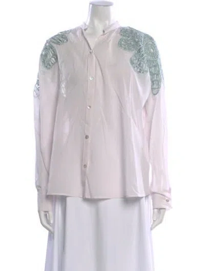 Pre-owned Forte Forte Long Sleeve Blouse In White