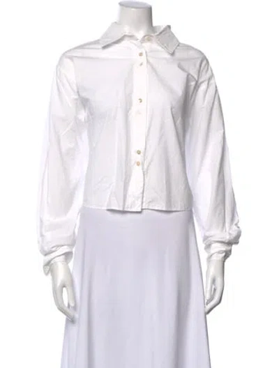 Pre-owned Forte Forte Long Sleeve Button-up Top In Neutral