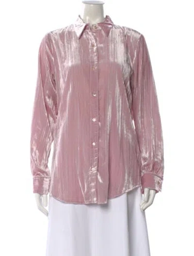 Pre-owned Forte Forte Long Sleeve Button-up Top In Pink