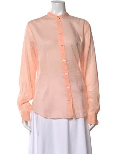 Pre-owned Forte Forte Long Sleeve Button-up Top W/ Tags In Neutrals