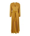 Forte Forte Silk Long Sleeves ,maxi Dress In Yellow