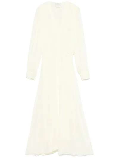 Forte Forte Forte_forte Essential Co/se Voile Long Sleeves Dress Clothing In Yellow