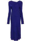 Forte Forte Forte_forte Stretch Cady Crepe Wrapover Dress In Blue