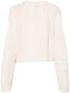 Forte Forte Forte_forte Crepe Long-sleeves Blouse In Neutrals