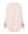 Forte Forte Embroidered-sleeve Button-up Shirt