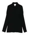 Forte Forte Ribbed Buttton-up Shirt In Black